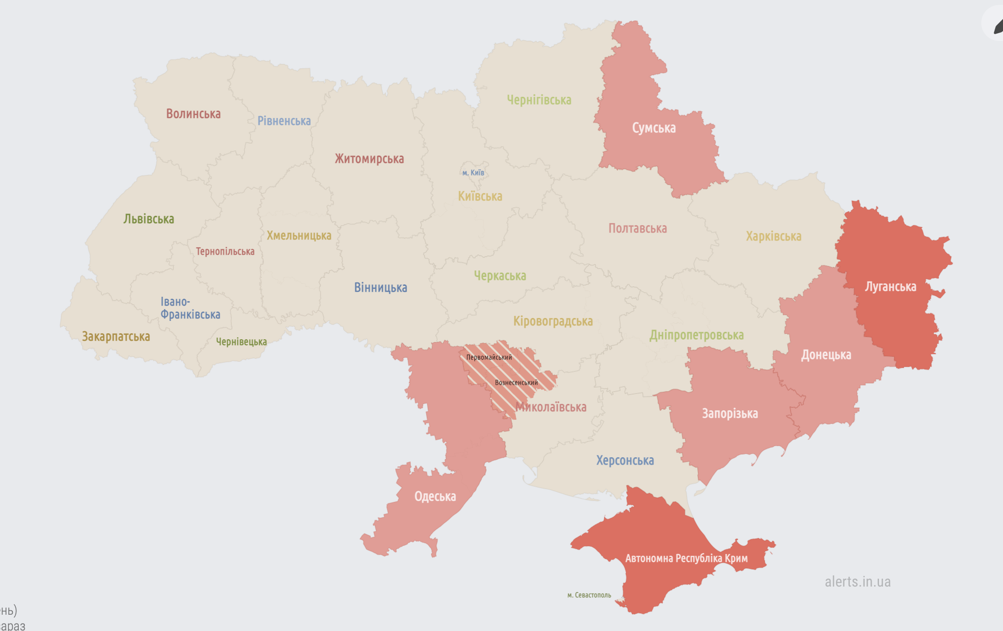 По всій Україні оголошено тривогу. Росіяни підняли в повітря МіГ (пішли відбої)